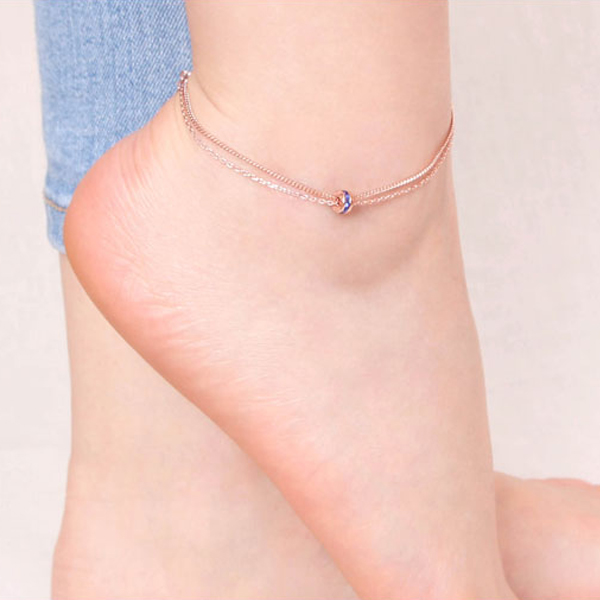 サファイアブルーリングアンクレット